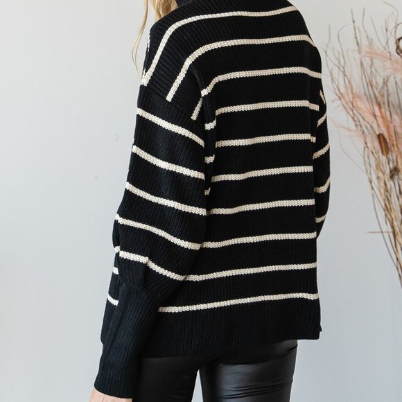 Heavy Knit Striped Sweater - Picture 2 of 3